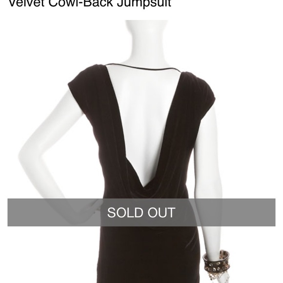 BCBG black velvet romper sz l - Picture 3 of 4